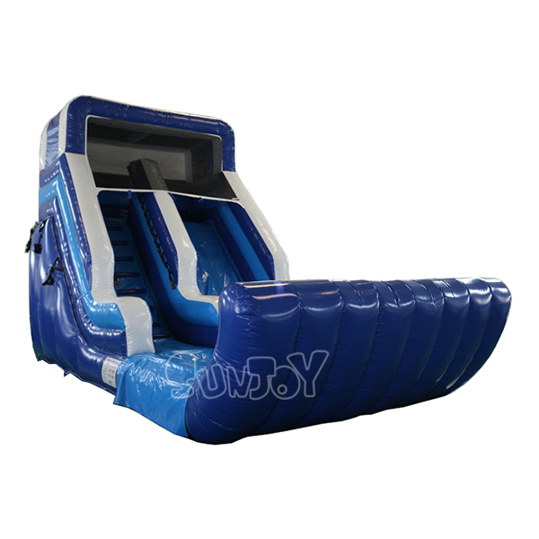 Arched End Blue Inflatable Water Slide For Sale SJ-WSL16031