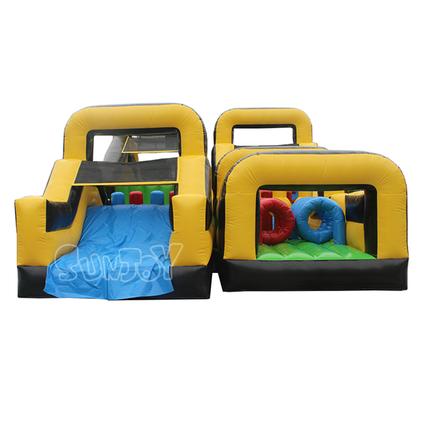 Yellow Black U Turn Inflatable Obstacle Course Cheap Sale SJ-OB16035