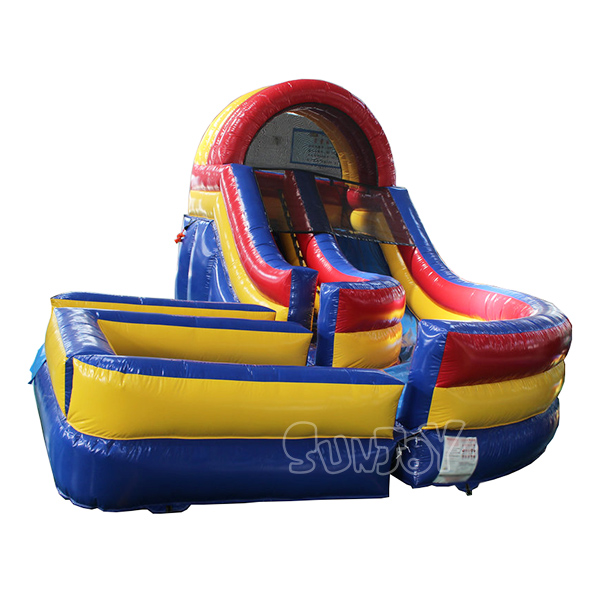 15FT Curve Inflatable Water Slide With Detachable Pool SJ-WSL16046