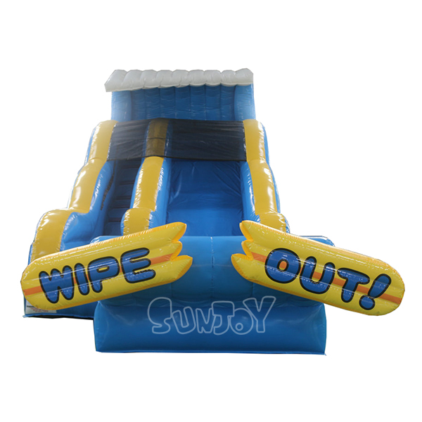 16FT Wipe Out Inflatable Water Slide With Wave Sliding Lane SJ-WSL16047