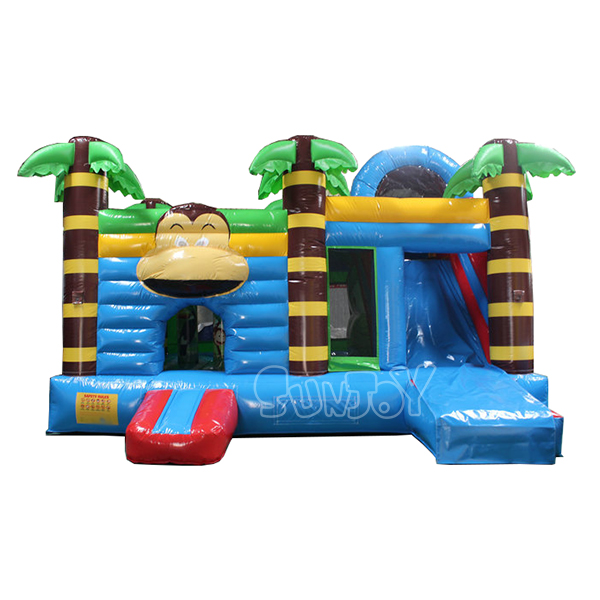 Monkey Safari Jump House With Slide Inflatable Combo SJ-CO19007