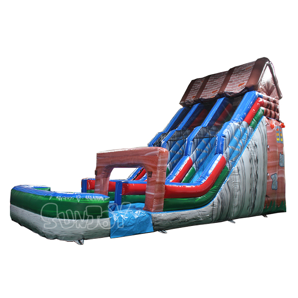 Rock House Water Slide Pool