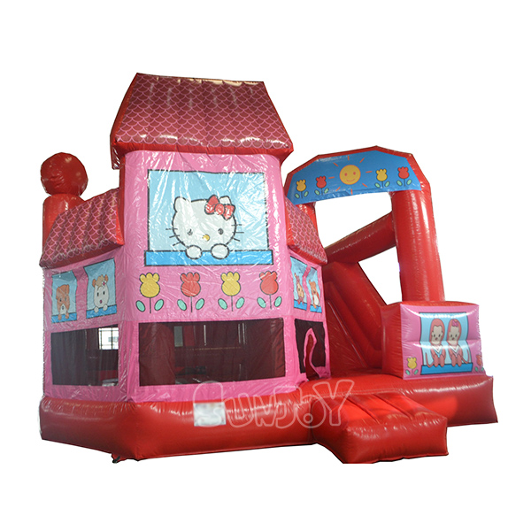 Red Hello Kitty Inflatable Bouncer Combo For Sale SJ-CO15007