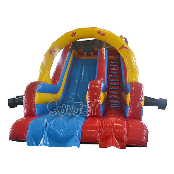 16FT Cartoon Cannons Inflatable Slide For Children SJ-SL15016