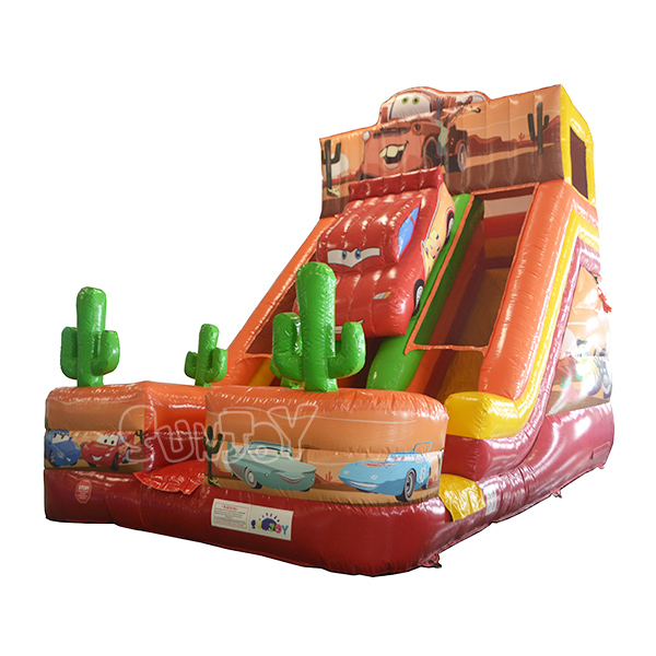 Cartoon Cars Inflatable Slide