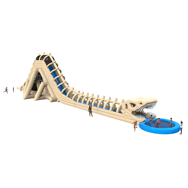 Giant Inflatable Dinosaur Skeleton Water Slide With Pool New Design SJ-NWSL19008