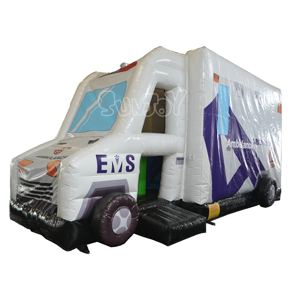 Inflatable Ambulance Bounce Slide Combo For Kids SJ-CO14063