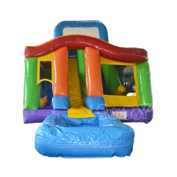 Slant Slide Inflatable Combo With Detachable Pool For Sale SJ-CO14075