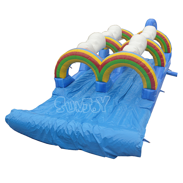 34FT Double Lanes Rainbow Cloud Inflatable Slip N Slide For Sale SJ-NS14019