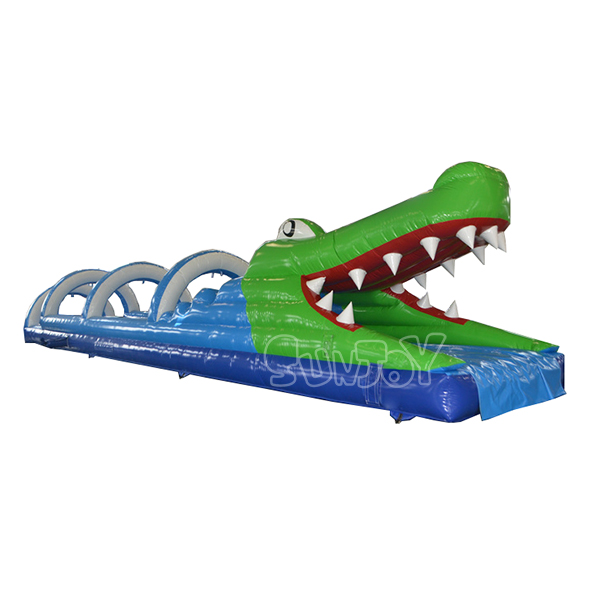 15M Inflatable Crocodile Slip N Slide With Splash Pool For Sale SJ-NS14005