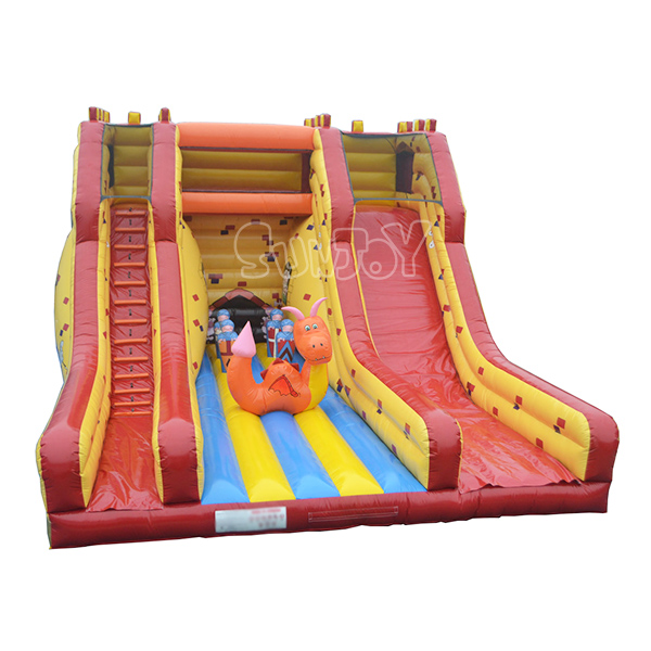 20FT Dragon & Knight Inflatable Slide Bounce Playground For Sale SJ-SL14076