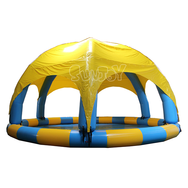 10M Round Inflatable Water Pool With Sunshade Tent For Sale SJ-PL19002