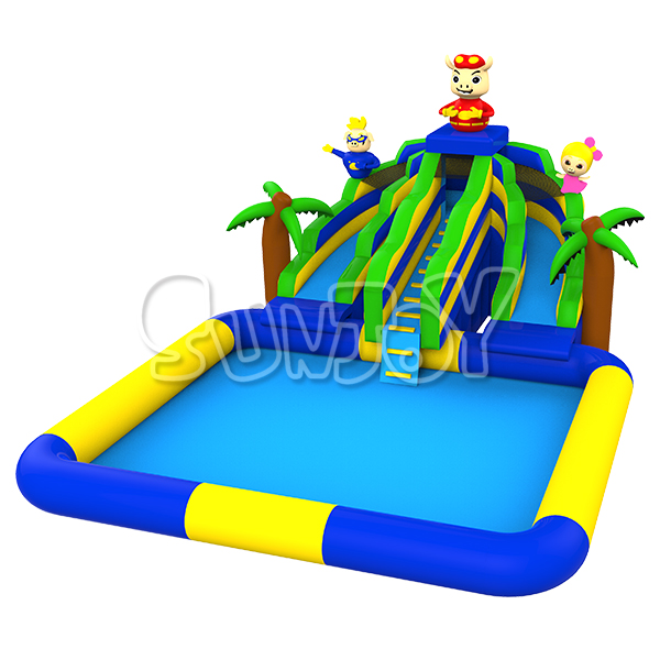 GG Bond Inflatable Water Slide With Pool Playground New Design For Kids SJ-NWSL19103