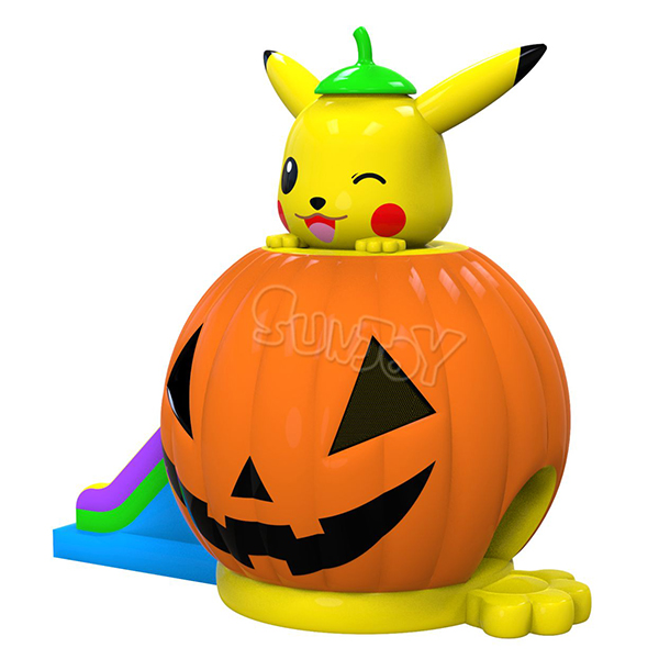 Pikachu Pumpkin Bounce Dome Wirh Slide Combo New Design SJ-NCO19014
