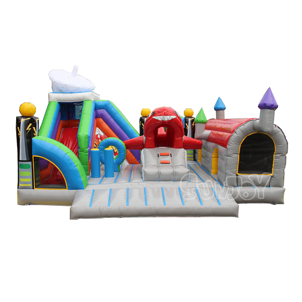 Missile Theme Inflatable Bounce Amusement Park For Kids SJ-AP19009