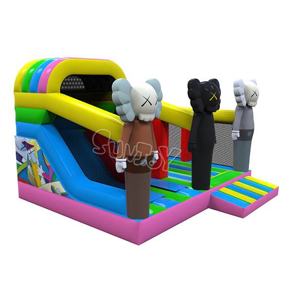 KAWS Bounce House With Slide Combo Inflatable New Design SJ-NCO19016
