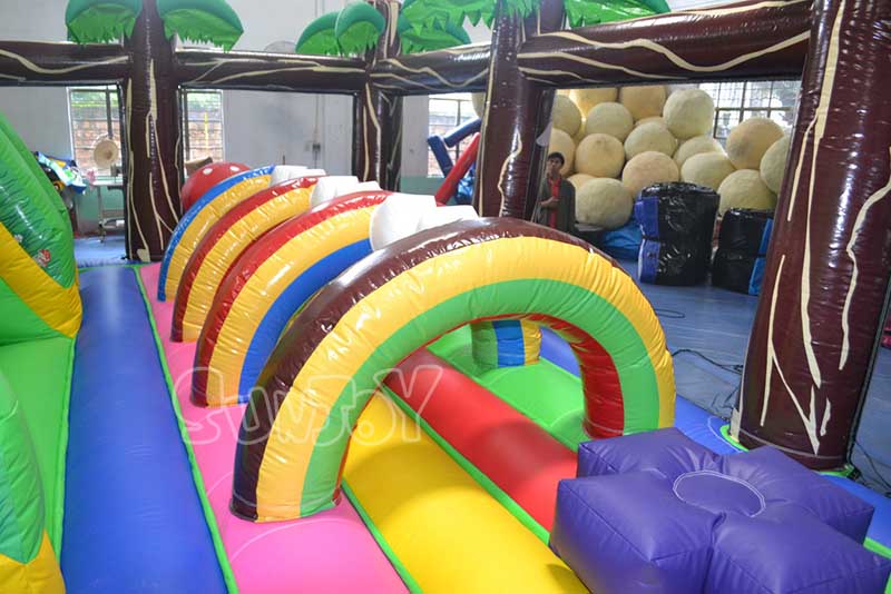 jungle animal inflatable amusement park arched channel