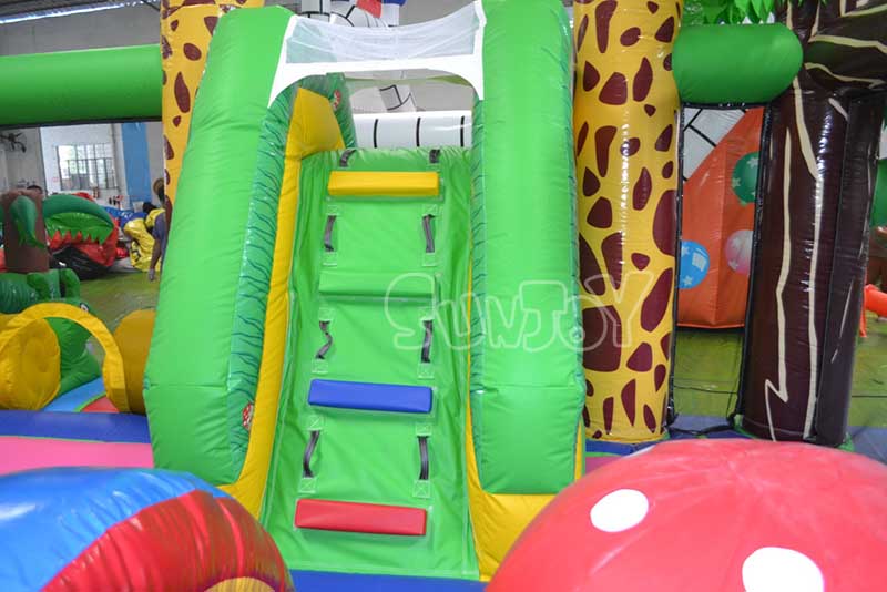 jungle animal inflatable amusement park climb stair