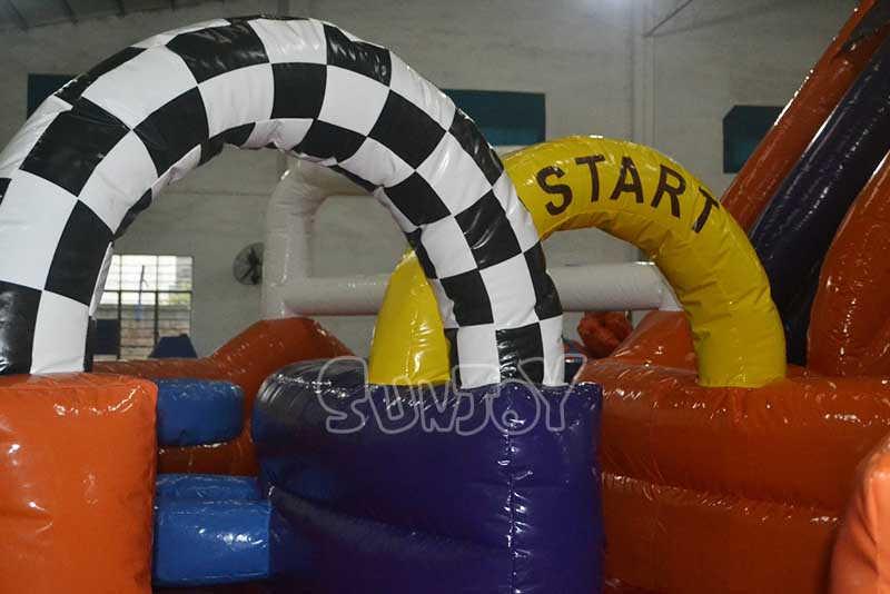 inflatable obstacle race start line