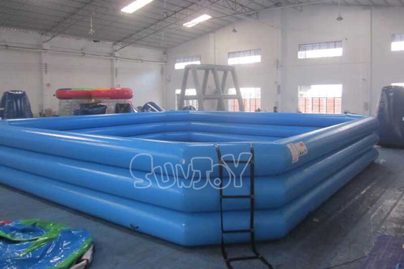adults blue inflatable swimming pool rope ladder