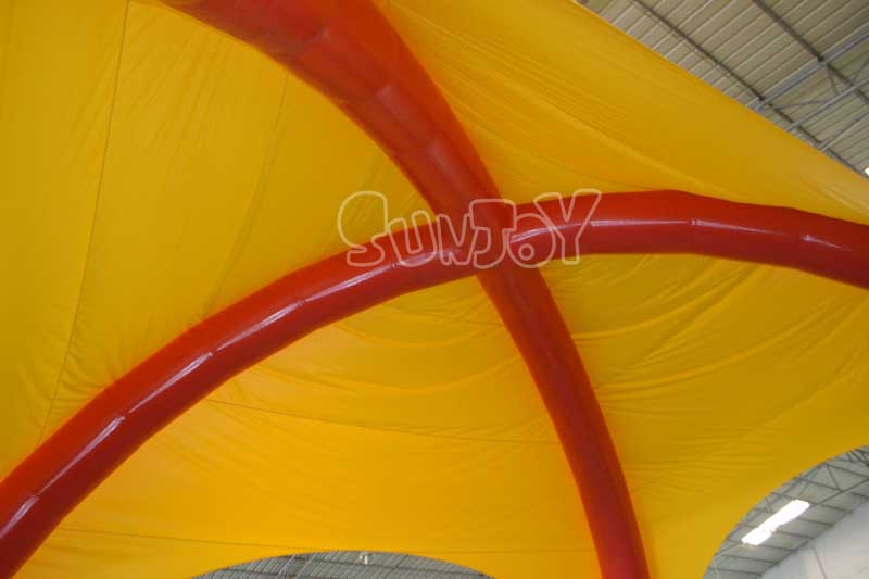 inflatable pool with tent cover the top cover