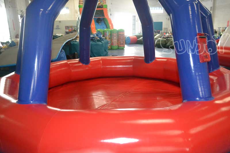 red blue round kids inflatable pool detail picture 1