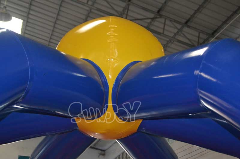 red blue round kids inflatable pool detail picture 3