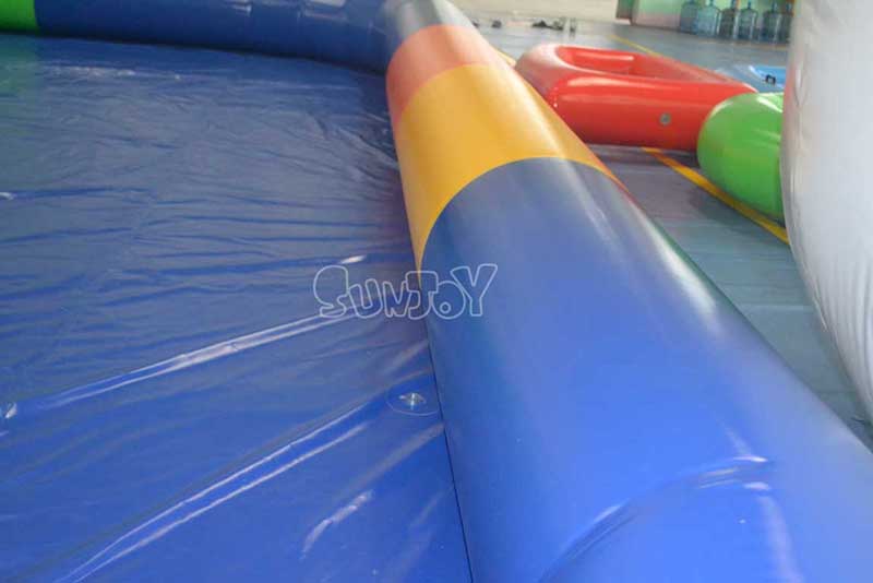 10m contrast color inflatable pool side tube