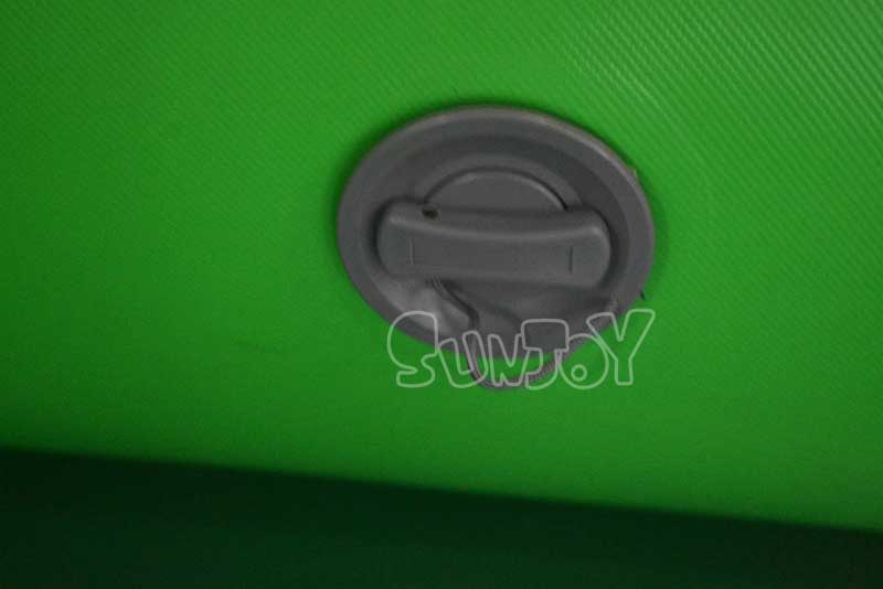 5m green square inflatable pool inflation inlet