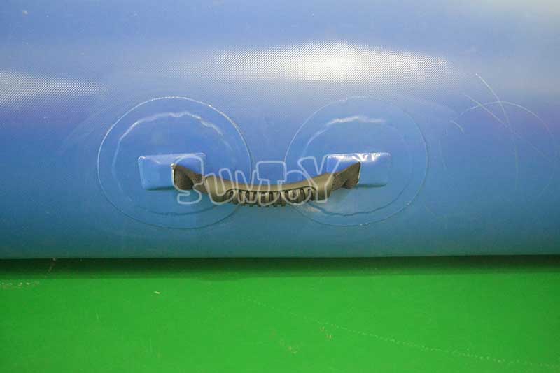 7m deep blue rectangular inflatable pool handle