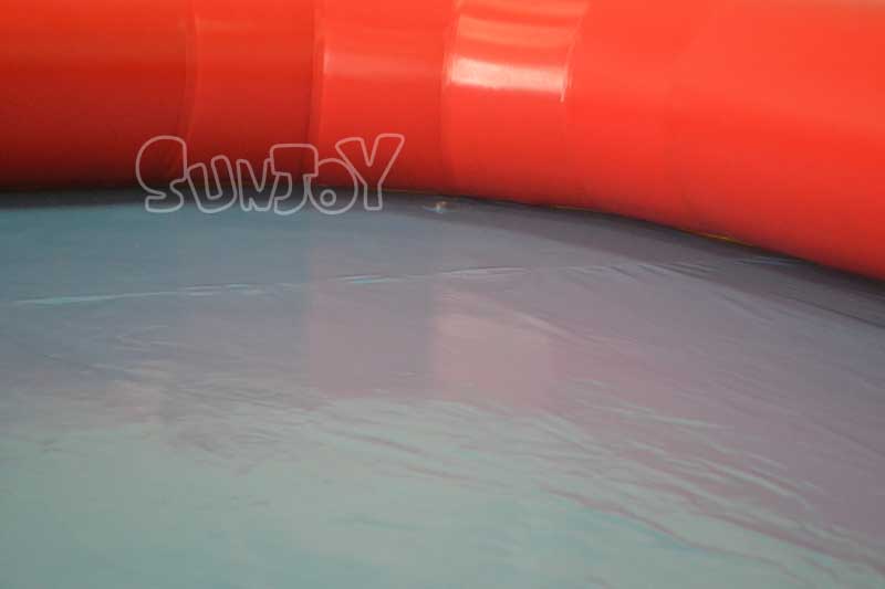 6m red square inflatable pool bottom