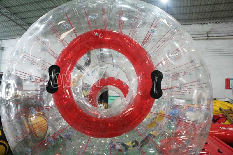 3m red cord clear zorb ball red human inlet