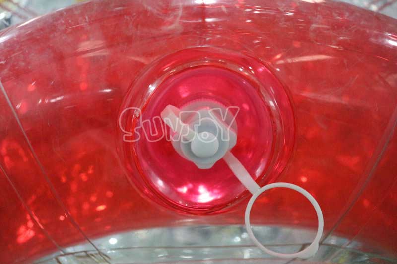 3m red cord clear zorb ball inflation inlet