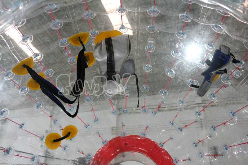 3m red cord clear zorb ball inside