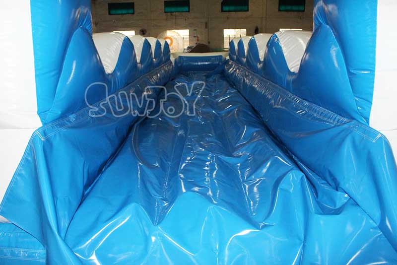 blue wave inflatable slip and slide lane