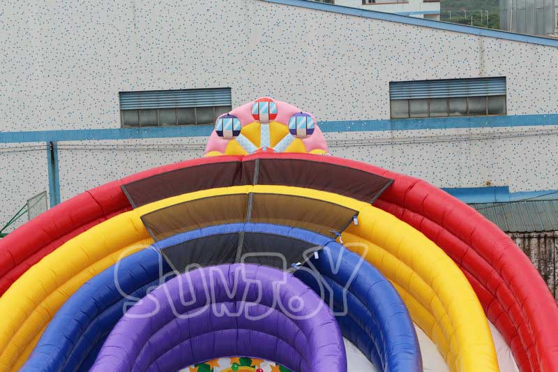 triple lane rainbow inflatable water slide detail picture 3