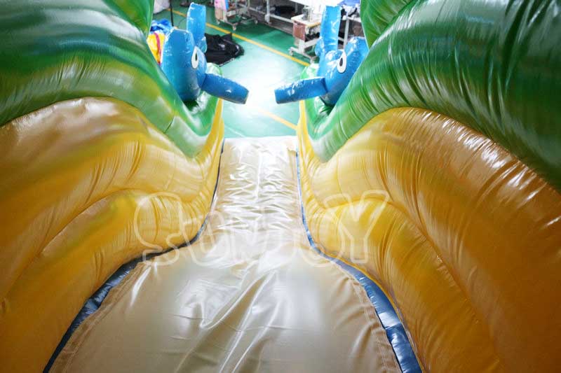 giant octopus inflatable water slide lane