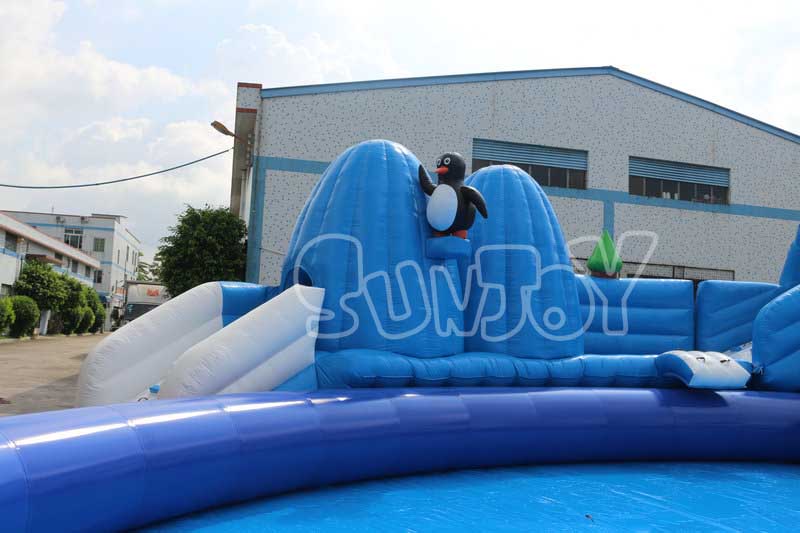 snow and ice inflatable water park part one