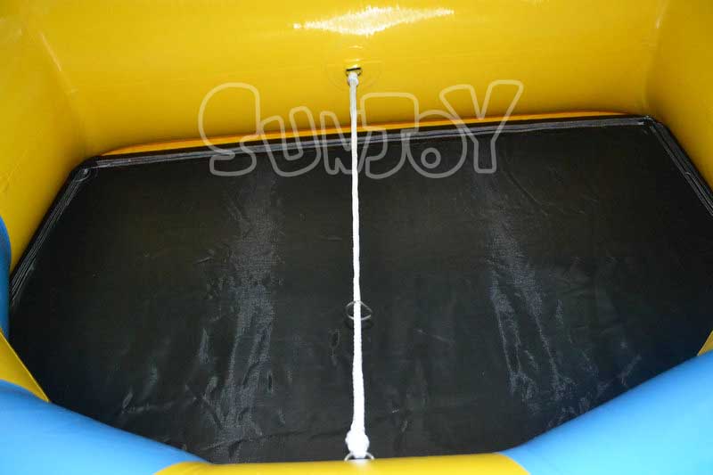semicircular inflatable trampoline reverse side