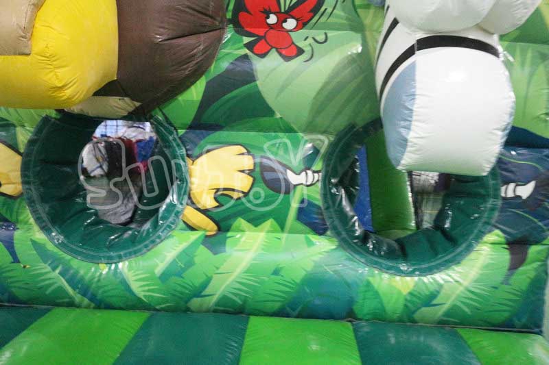 jungle animal inflatable combo crawl through