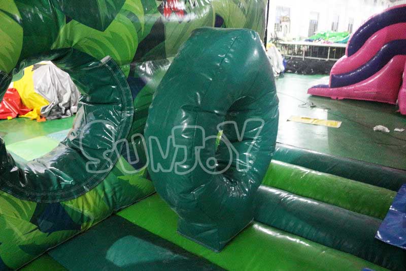 jungle animal inflatable combo obstacle