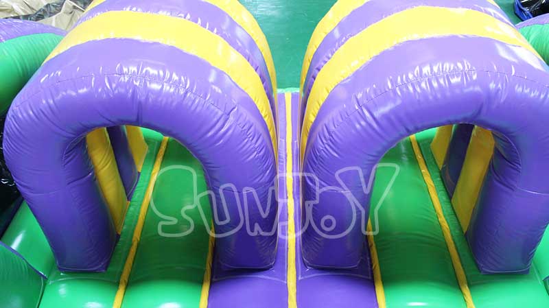 two players adult inflatable obstacle course tunnels