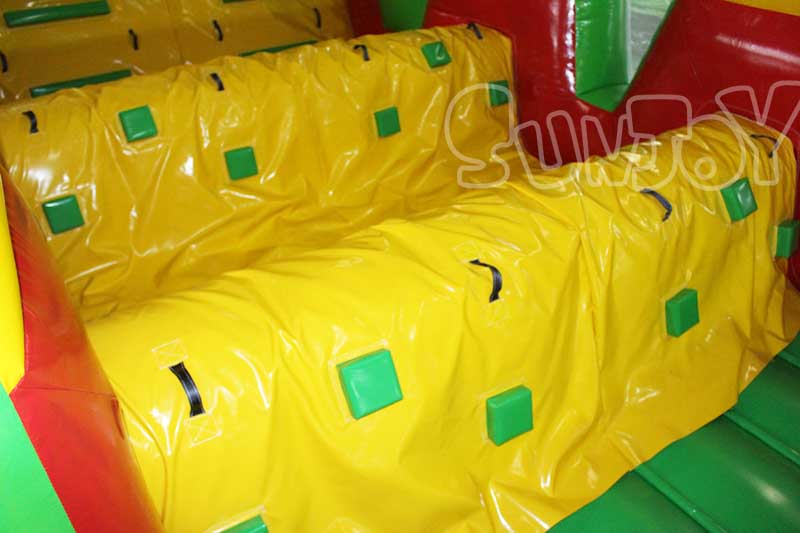 wave climb walls inflatable obstacle course low walls
