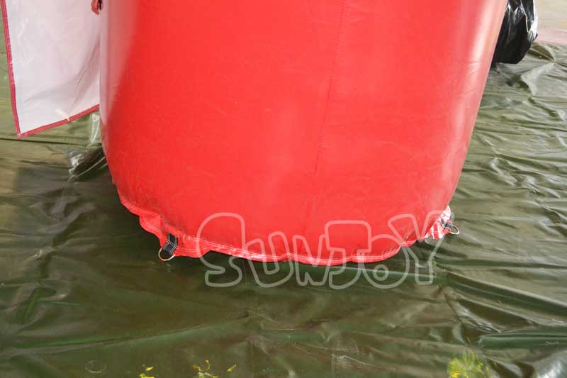 giant arch red inflatable tent bottom D-ring