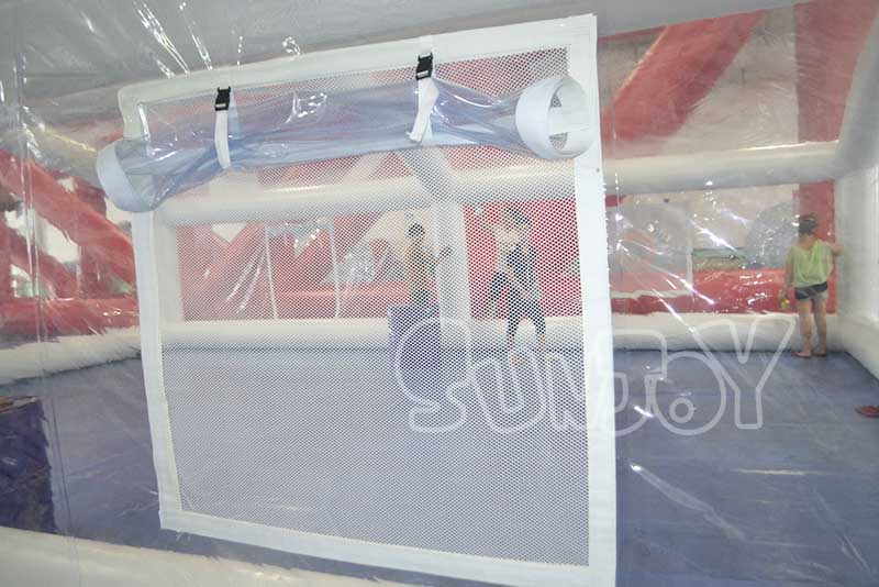 inflatable transparent tent door