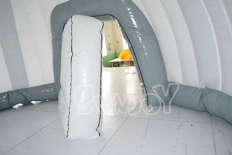 6m inflatable dome tent inflated door