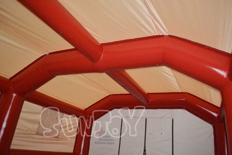 8m inflatable medical tent structure tubes