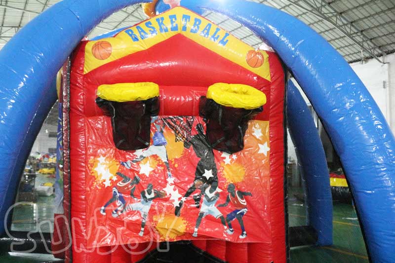 5 in 1 inflatable sports game basketball hoops