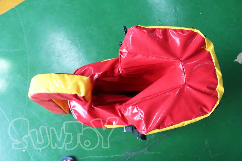 red inflatable football shoe vamp