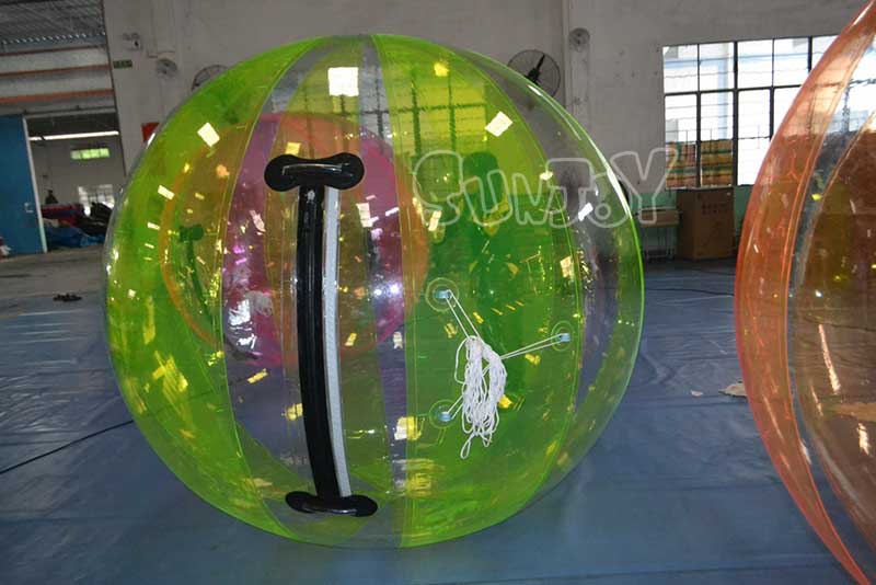 green inflatable water walking ball